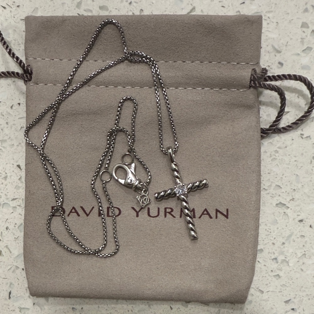 David Yurman Cable Cross Necklace